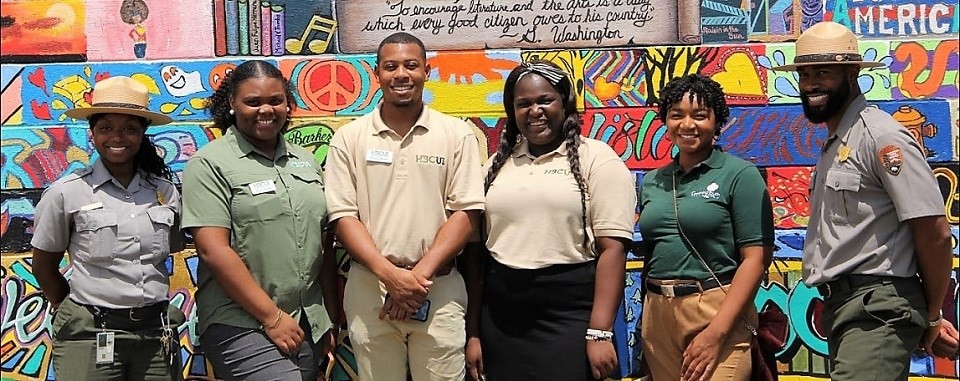 HBCU Interns posing for a picture