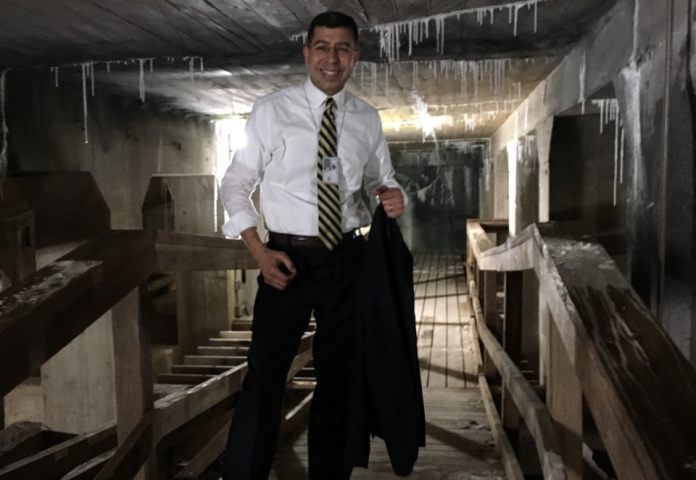 Investigating an underground area