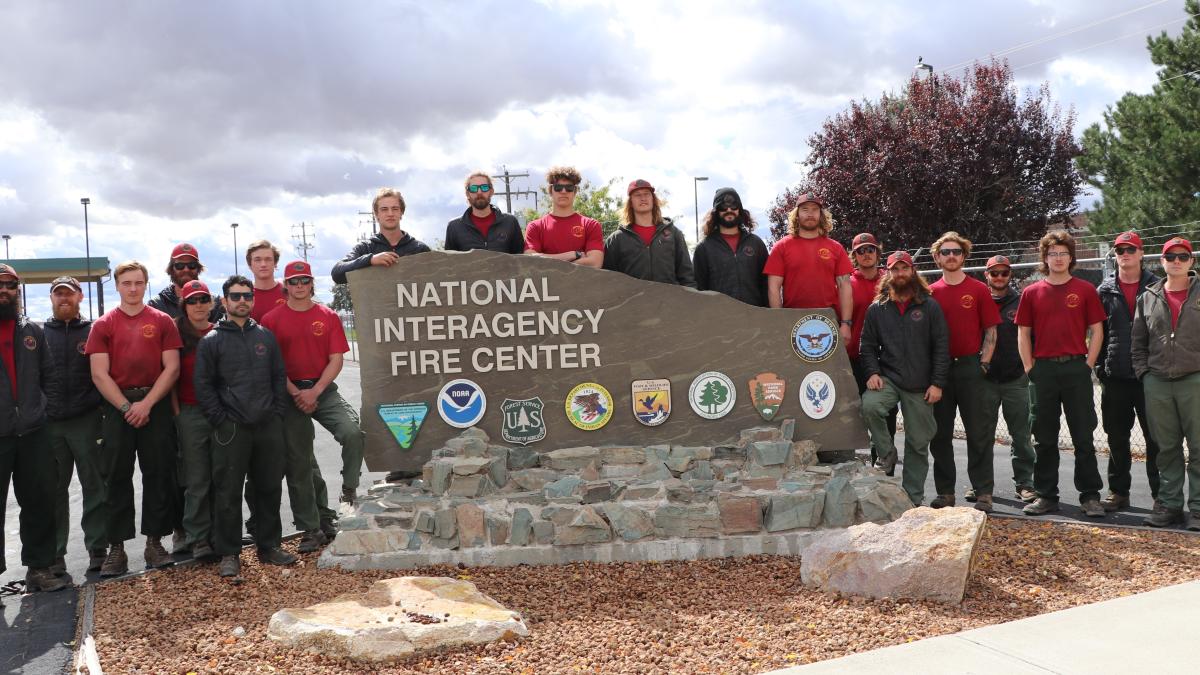 Group photo of employees for the interagency fire center