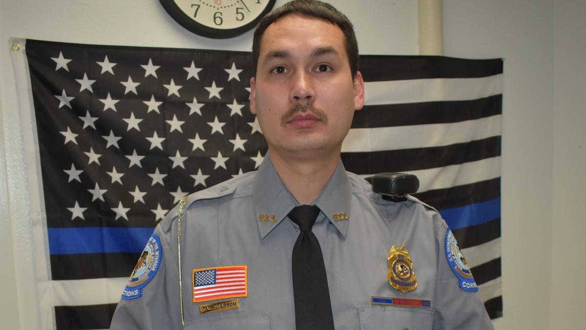 Corrections Officer Preston Patterson receives Life Saving Metal.