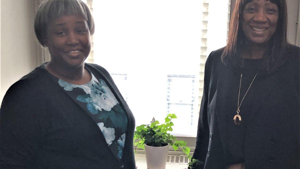 Two female OSMRE Grants Management Specialists